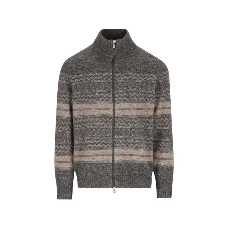 zip cardigan grey wool by Selfnex