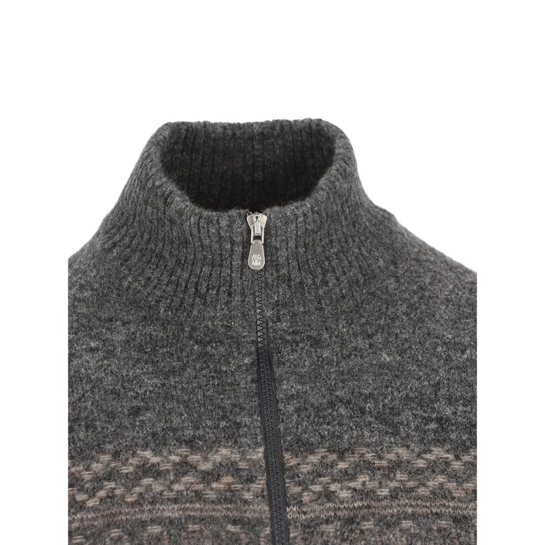 zip cardigan grey wool by Selfnex