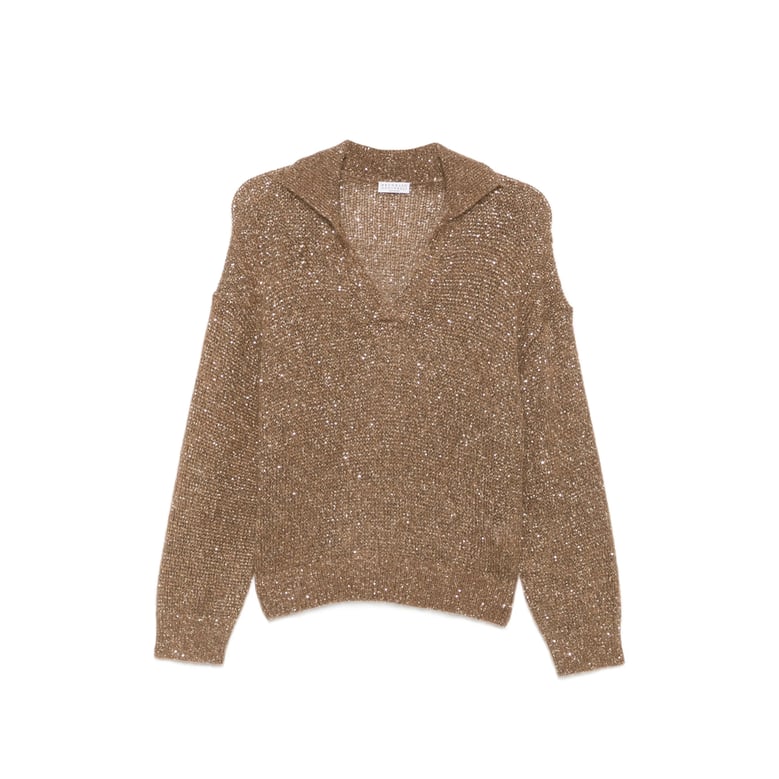 sweater brown mohair-alpaca by Selfnex