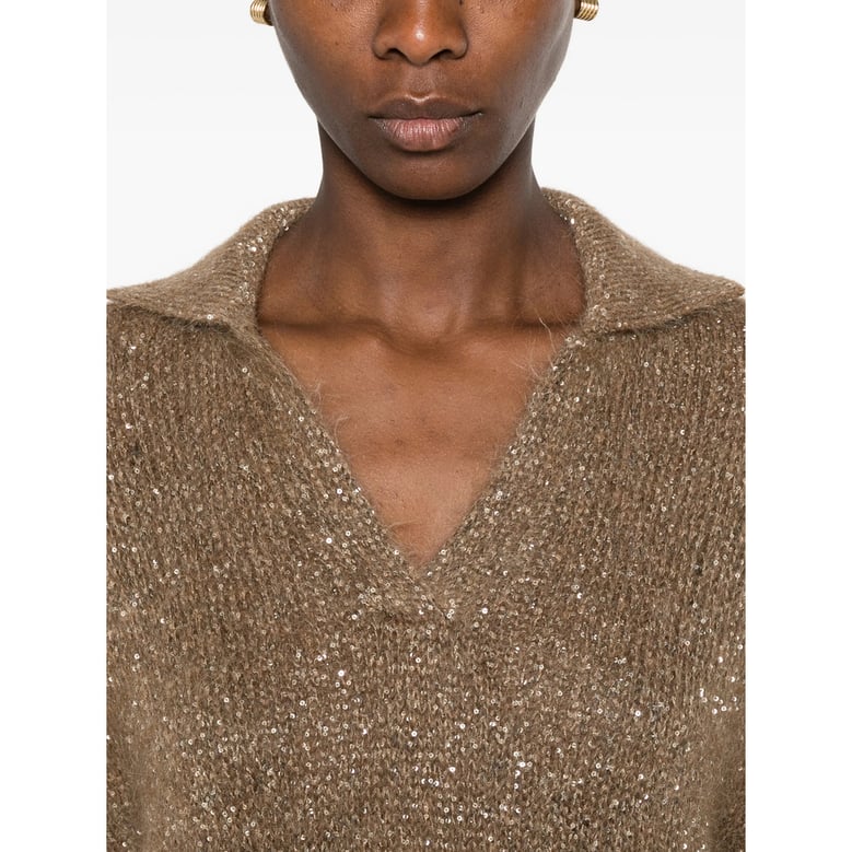 sweater brown mohair-alpaca by Selfnex