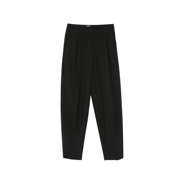 straight trousers black by Selfnex