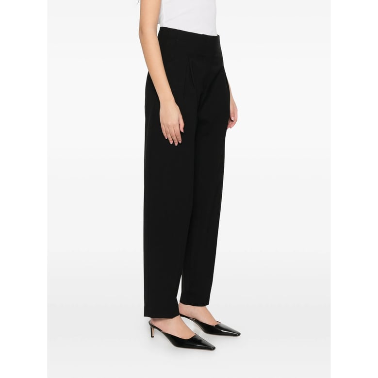 straight trousers black by Selfnex