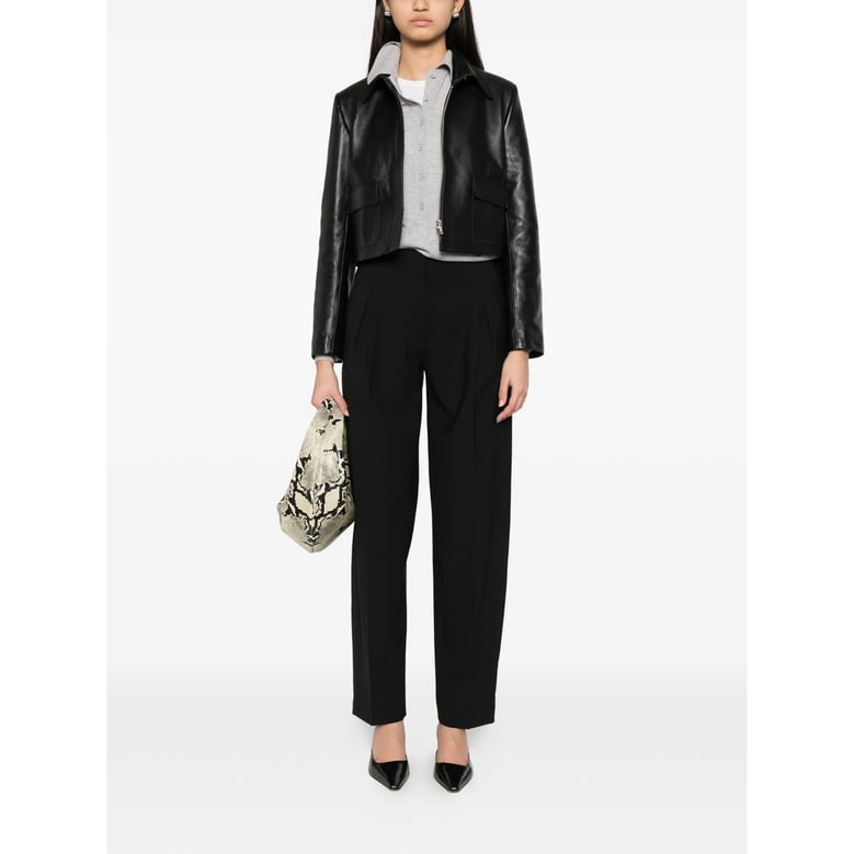 straight trousers black by Selfnex