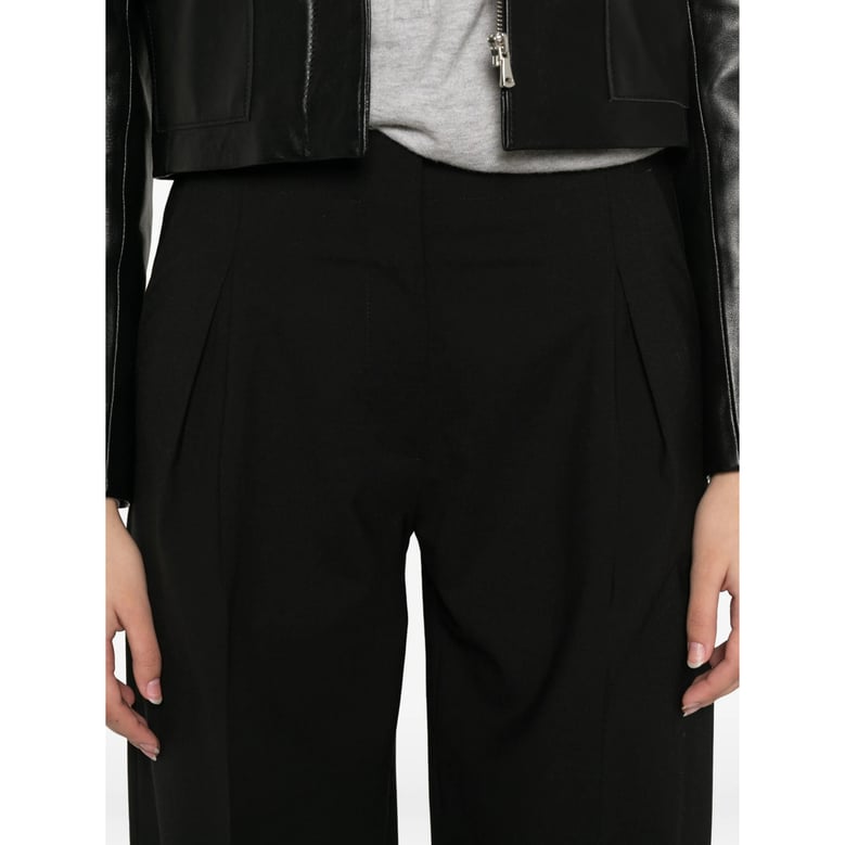 straight trousers black by Selfnex