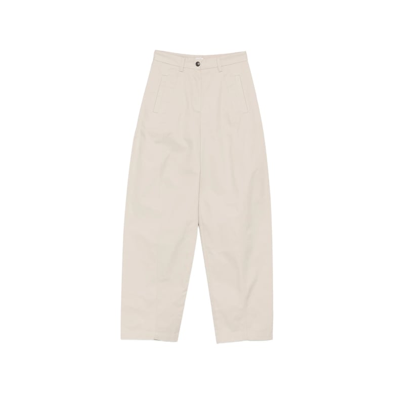 high-waisted trousers neutrals by Selfnex