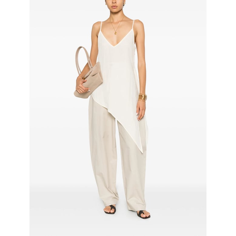 high-waisted trousers neutrals by Selfnex