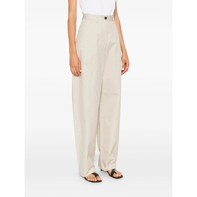 high-waisted trousers neutrals by Selfnex