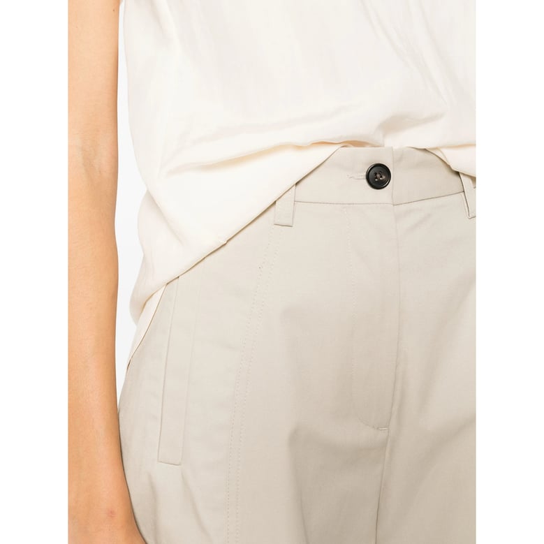 high-waisted trousers neutrals by Selfnex