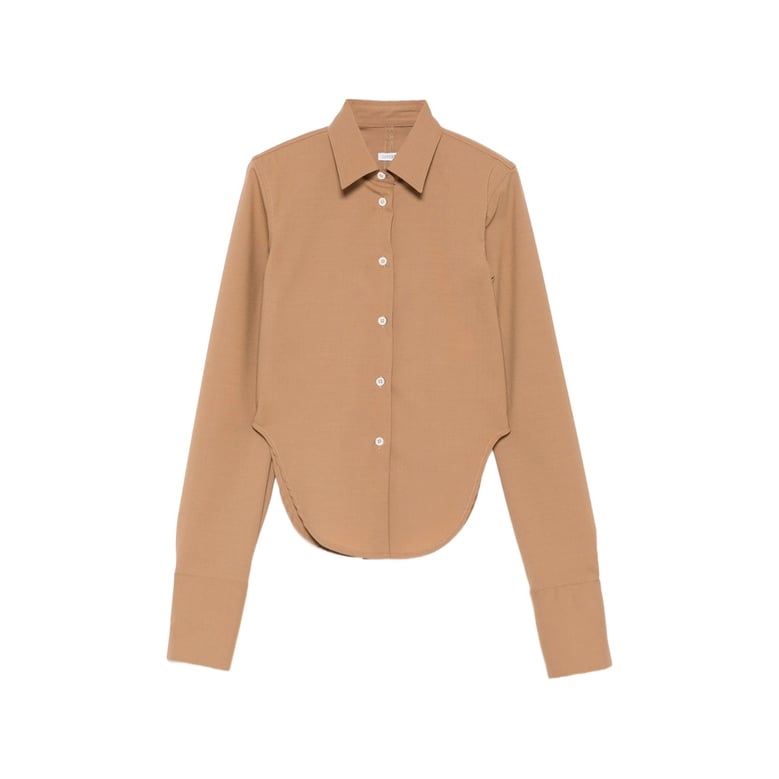 shirt in camel brown by Selfnex