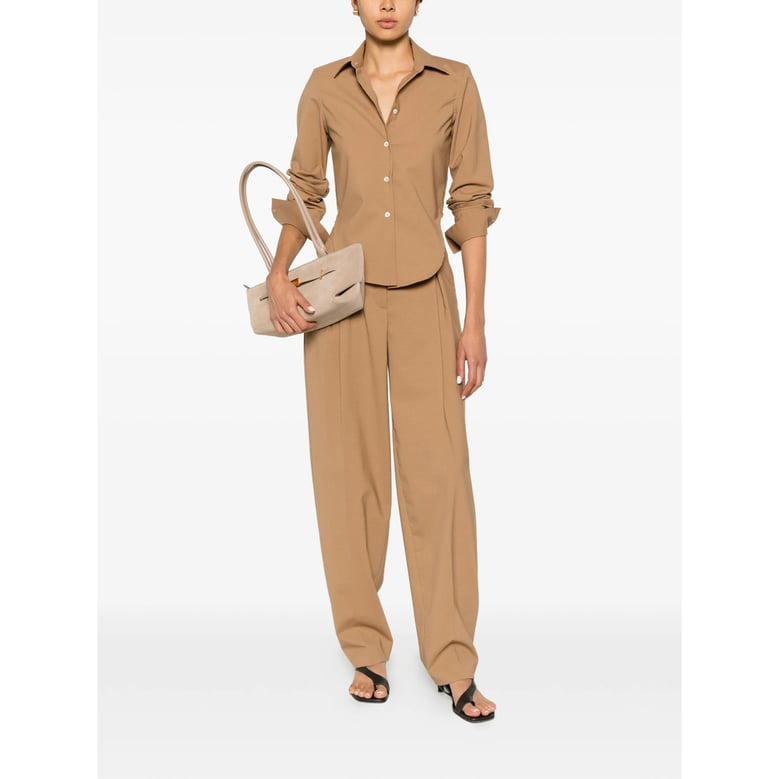 shirt in camel brown by Selfnex