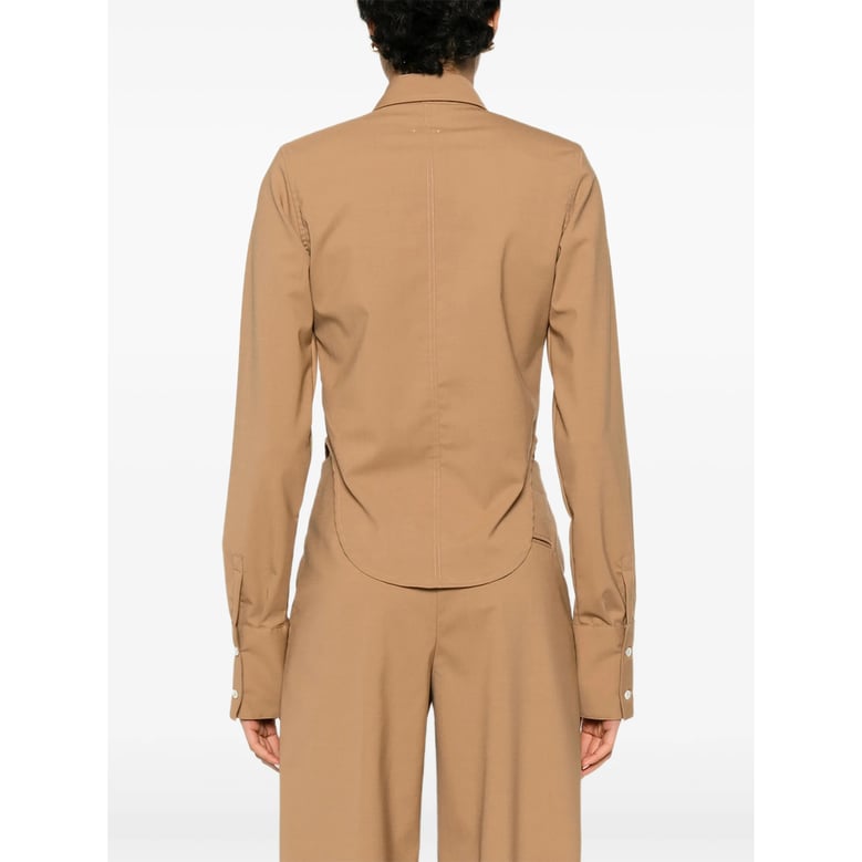 shirt in camel brown by Selfnex