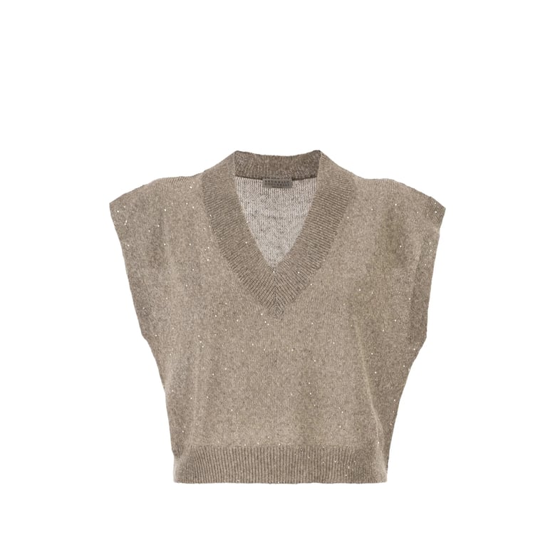 waistcoat neutrals linen blend by Selfnex