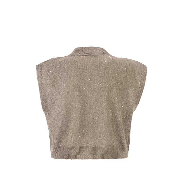 waistcoat neutrals linen blend by Selfnex