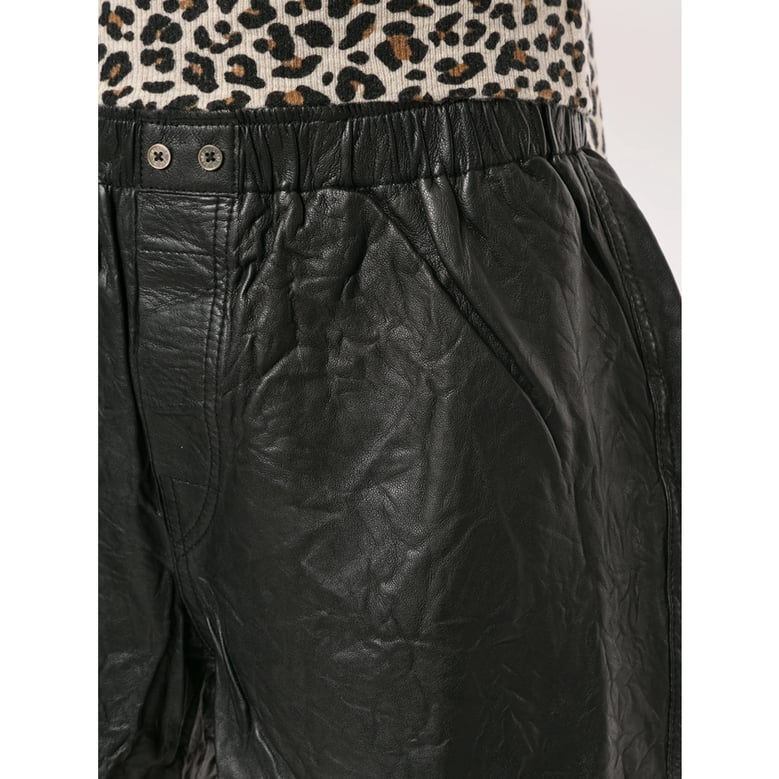leather shorts lamb black by Selfnex