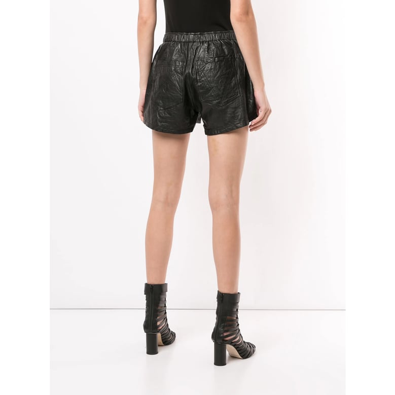 leather shorts lamb black by Selfnex