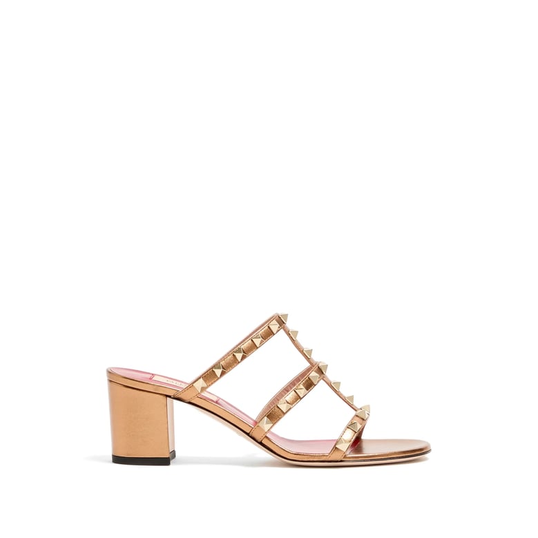 slide sandal rockstud gold by Selfnex