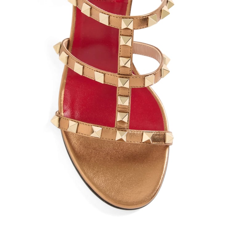 slide sandal rockstud gold by Selfnex