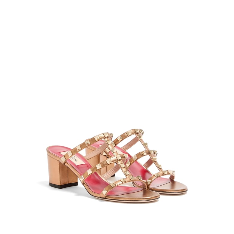 slide sandal rockstud gold by Selfnex