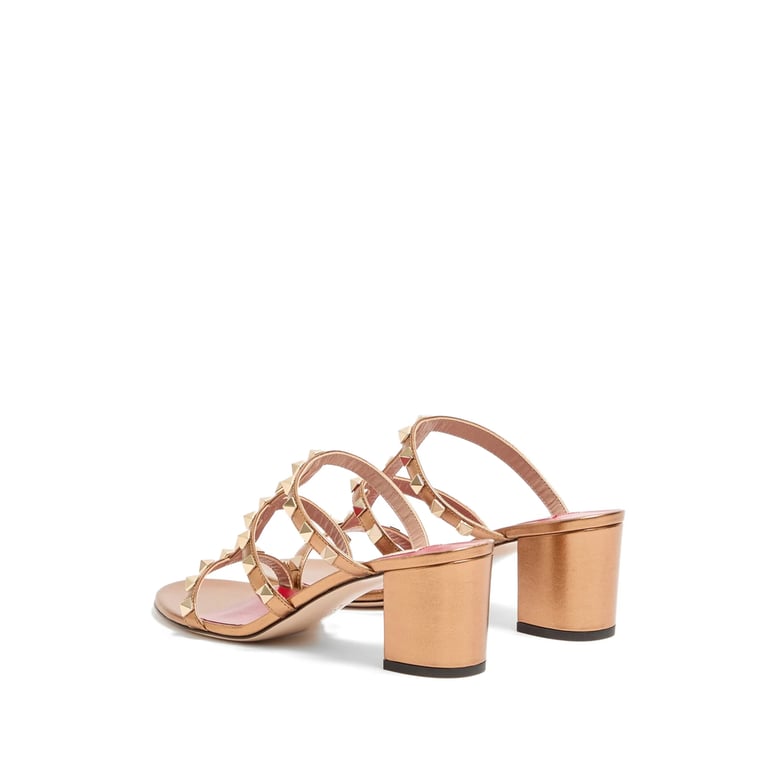 slide sandal rockstud gold by Selfnex