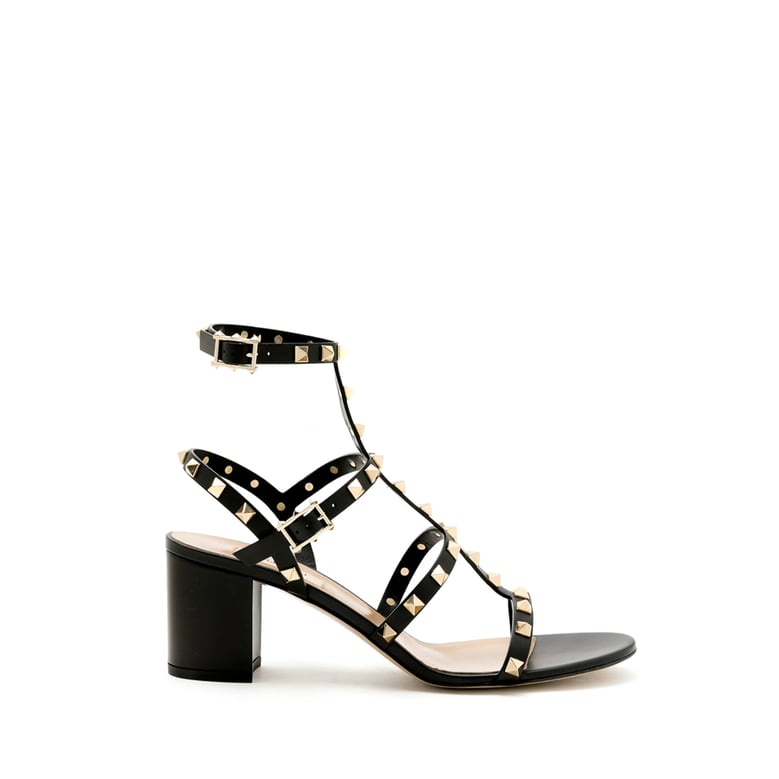 sandals rockstud black calf leather by Selfnex