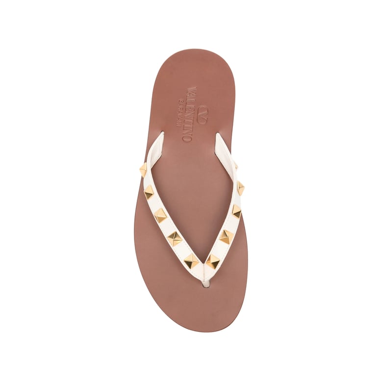 flat sandals rockstud neutrals by Selfnex