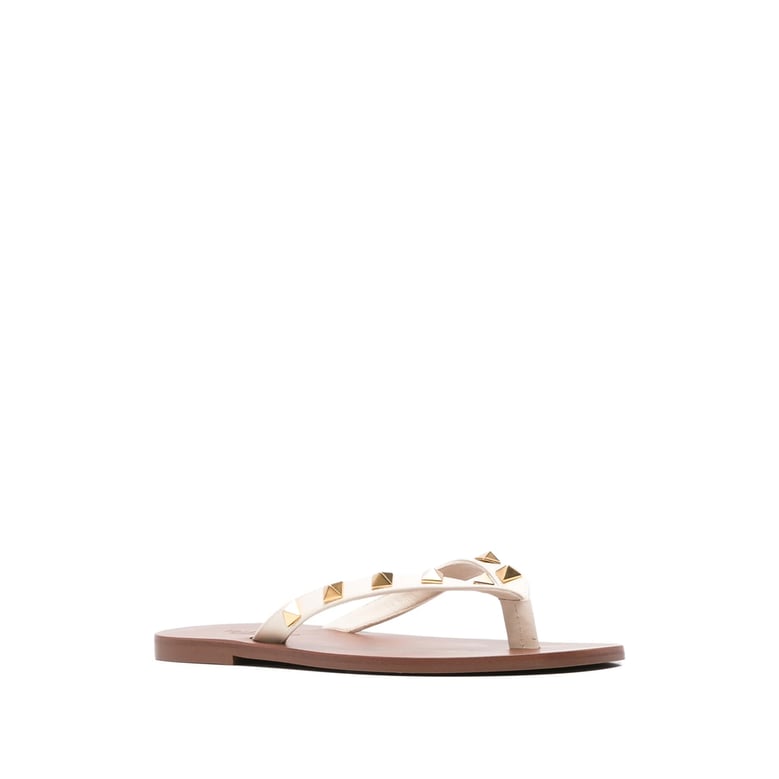 flat sandals rockstud neutrals by Selfnex