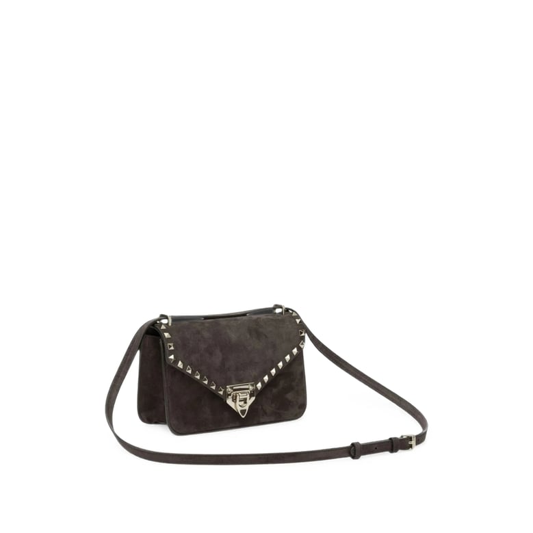 suede shoulder bag rockstud brown by Selfnex