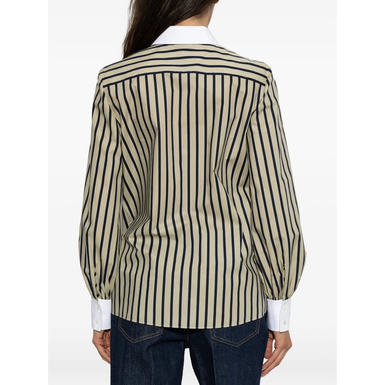 shirt striped cotton neutrals/blue by Selfnex