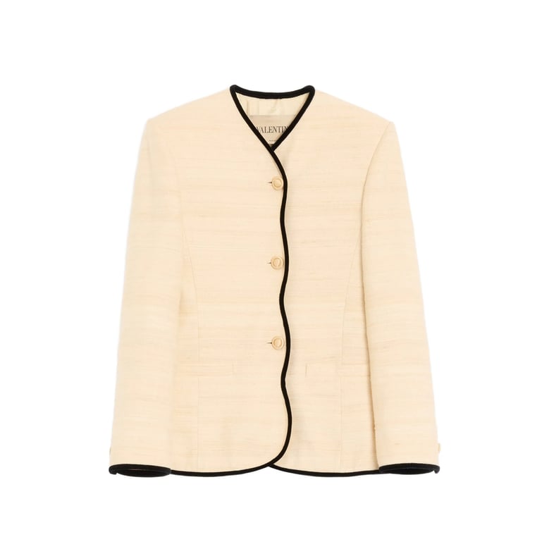 jacket in beige canvas by Selfnex