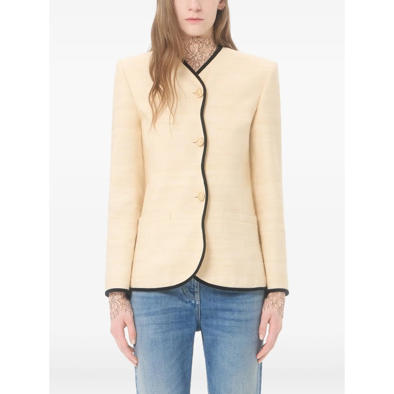 jacket in beige canvas by Selfnex