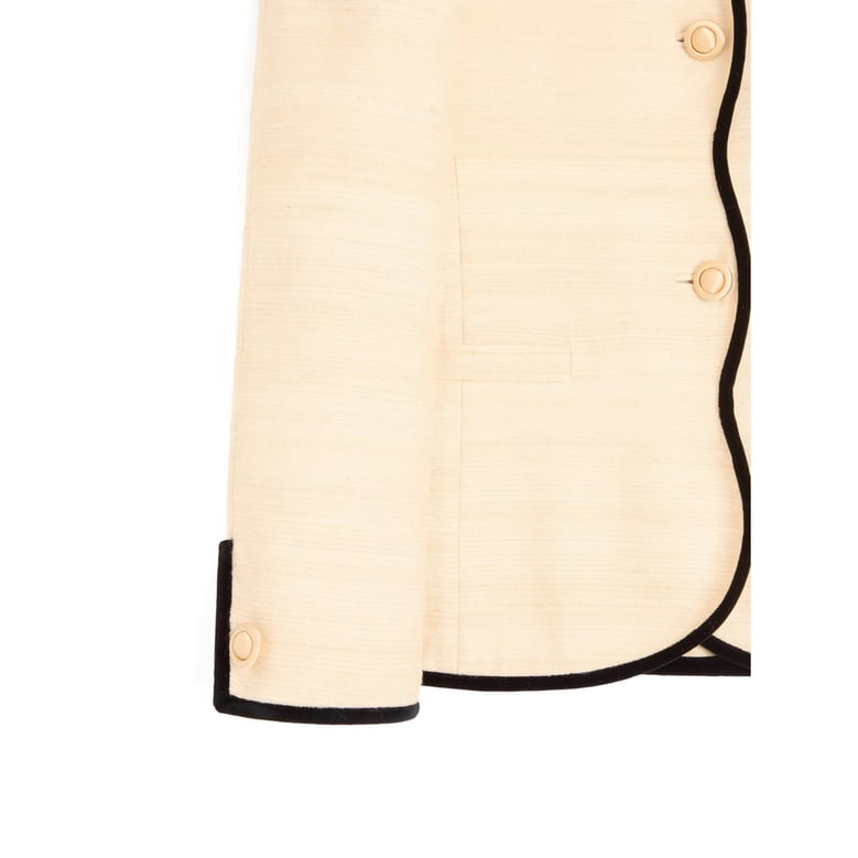 jacket in beige canvas by Selfnex