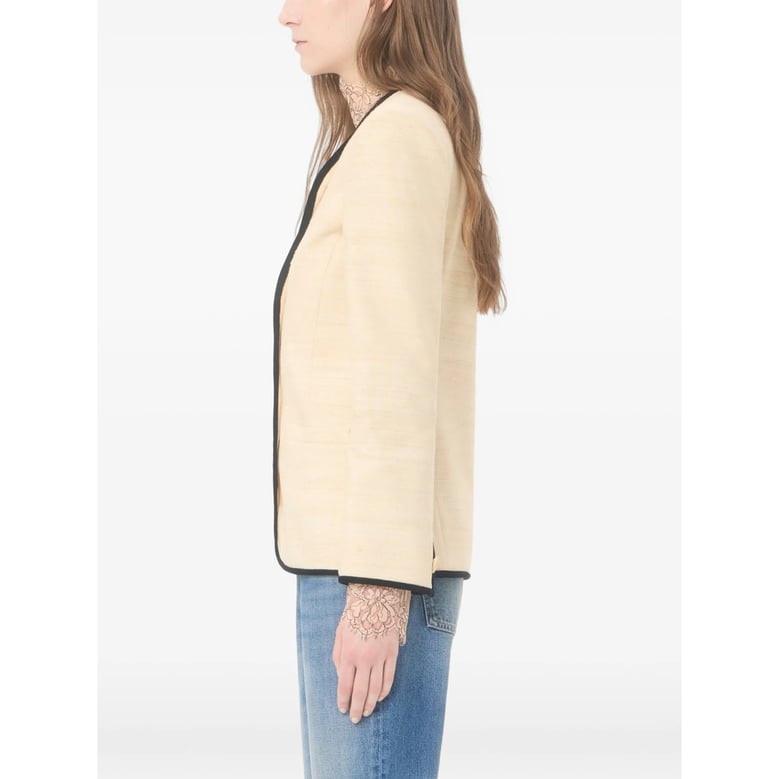 jacket in beige canvas by Selfnex