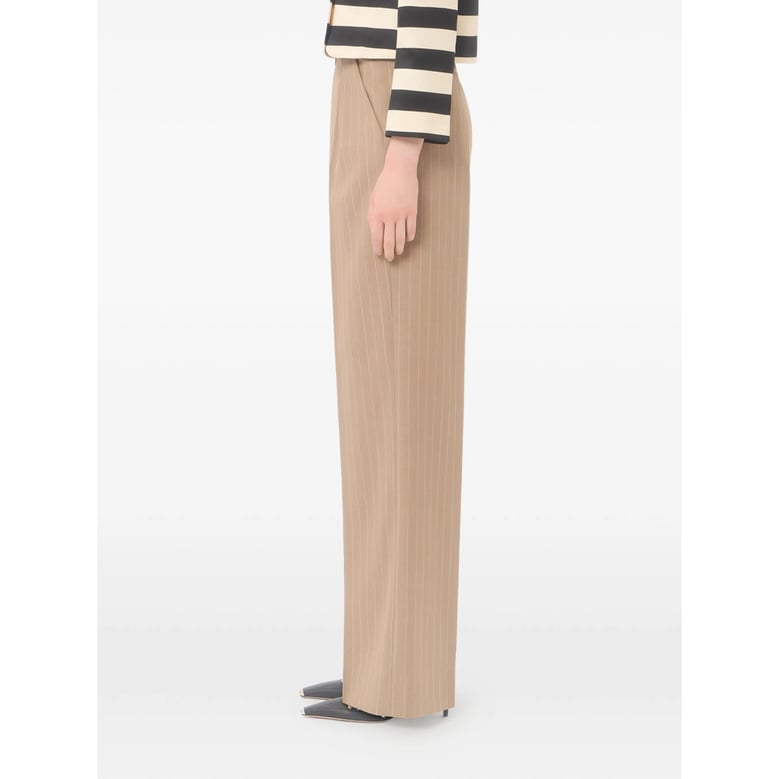 straight trousers virgin wool neutrals by Selfnex