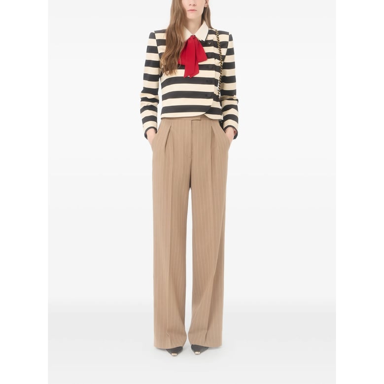 straight trousers virgin wool neutrals by Selfnex