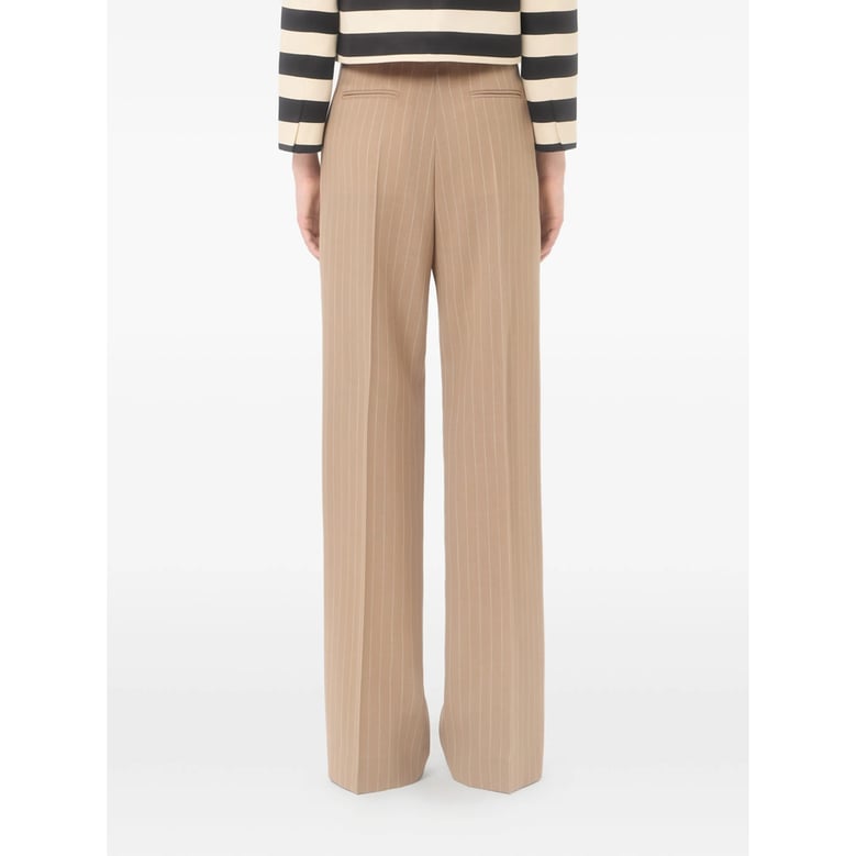 straight trousers virgin wool neutrals by Selfnex