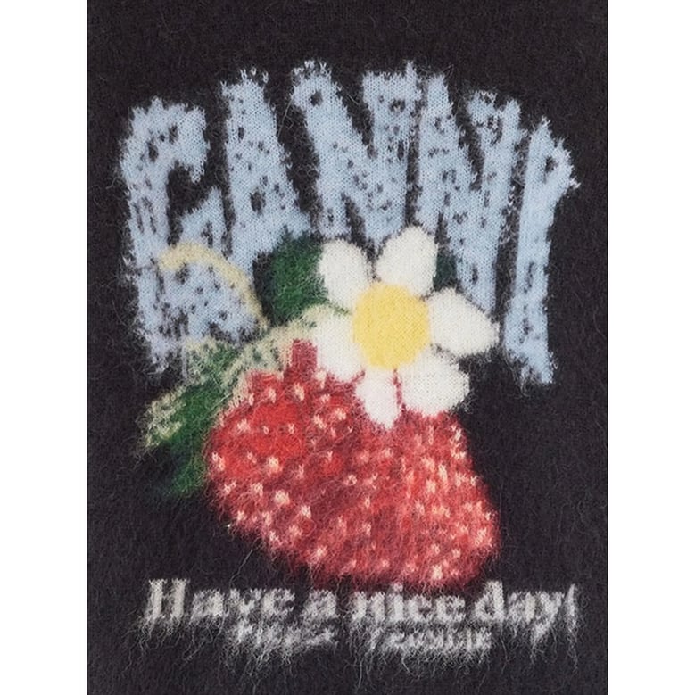 knit t-shirt black alpaca by Selfnex