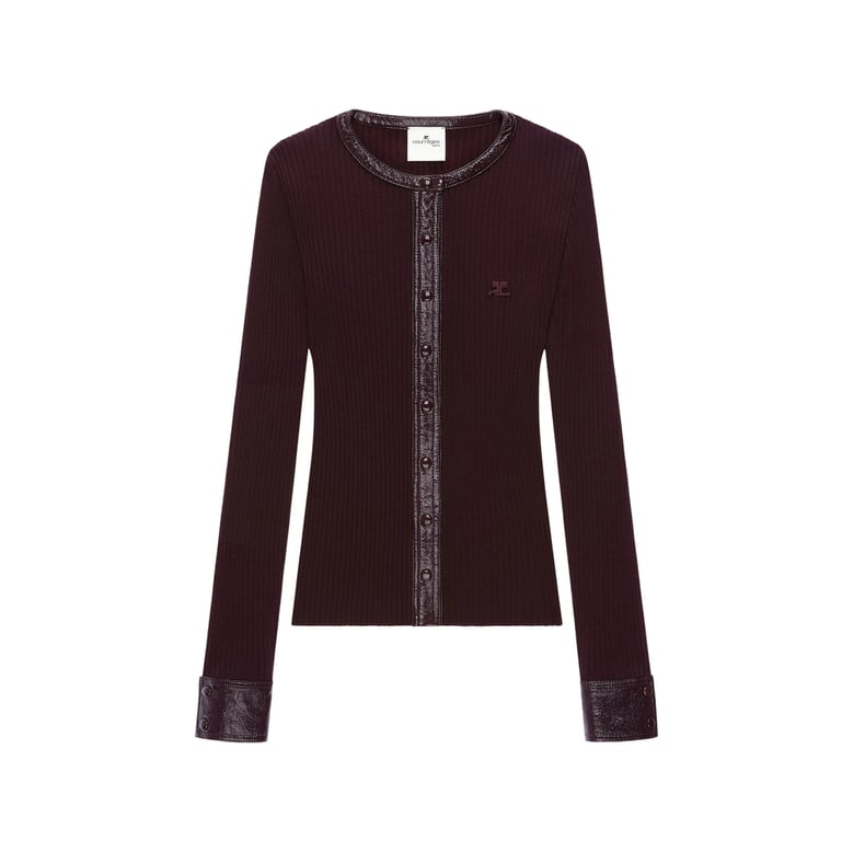 sweater ribbed knit burgundy by Selfnex
