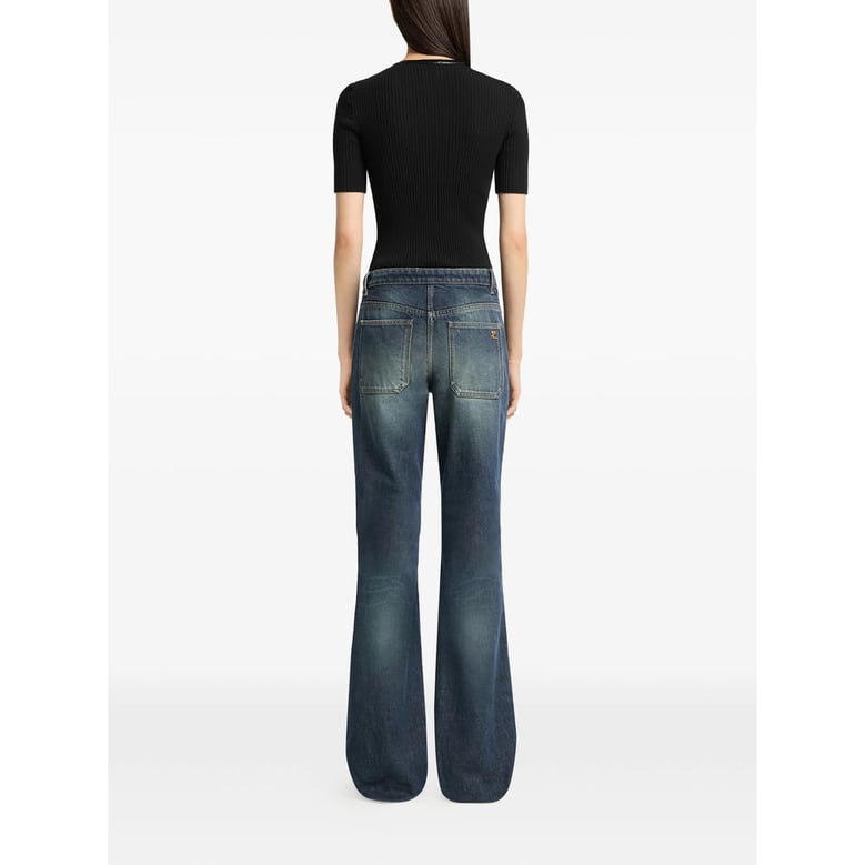 ribbed knit top black by Selfnex