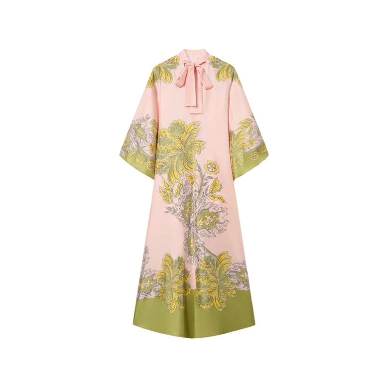 dress magnifico pink/green silk by Selfnex