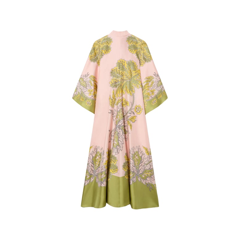 dress magnifico pink/green silk by Selfnex