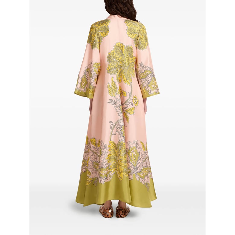 dress magnifico pink/green silk by Selfnex