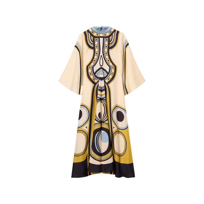 dress magnifico silk neutrals/yellow by Selfnex