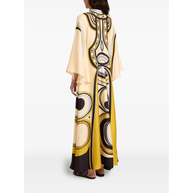 dress magnifico silk neutrals/yellow by Selfnex