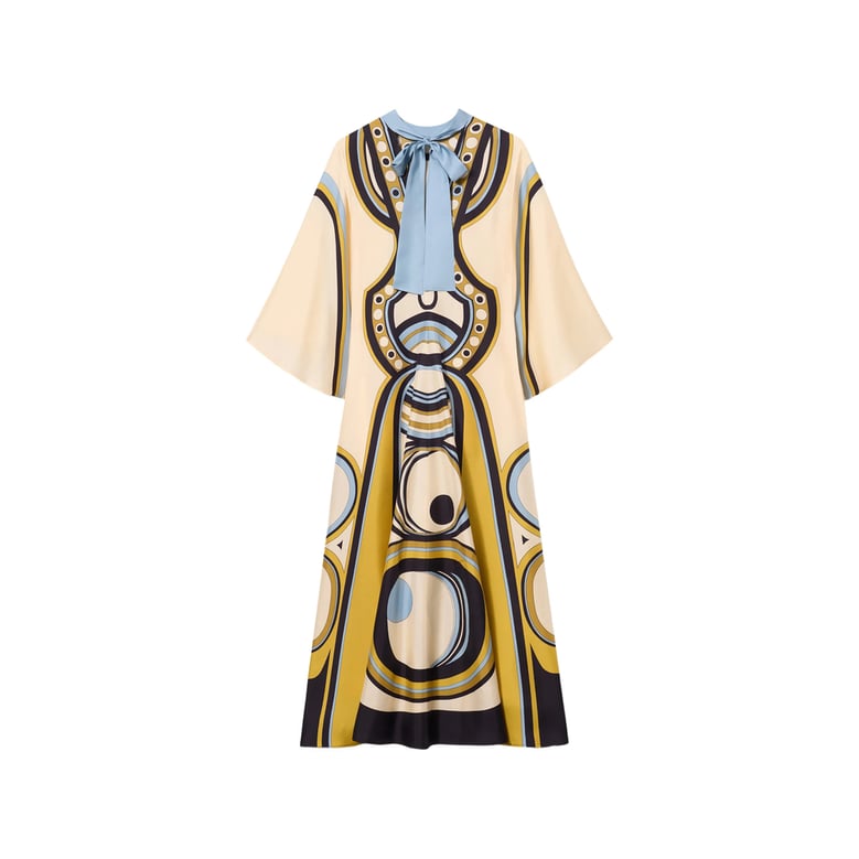 dress magnifico silk neutrals/yellow by Selfnex