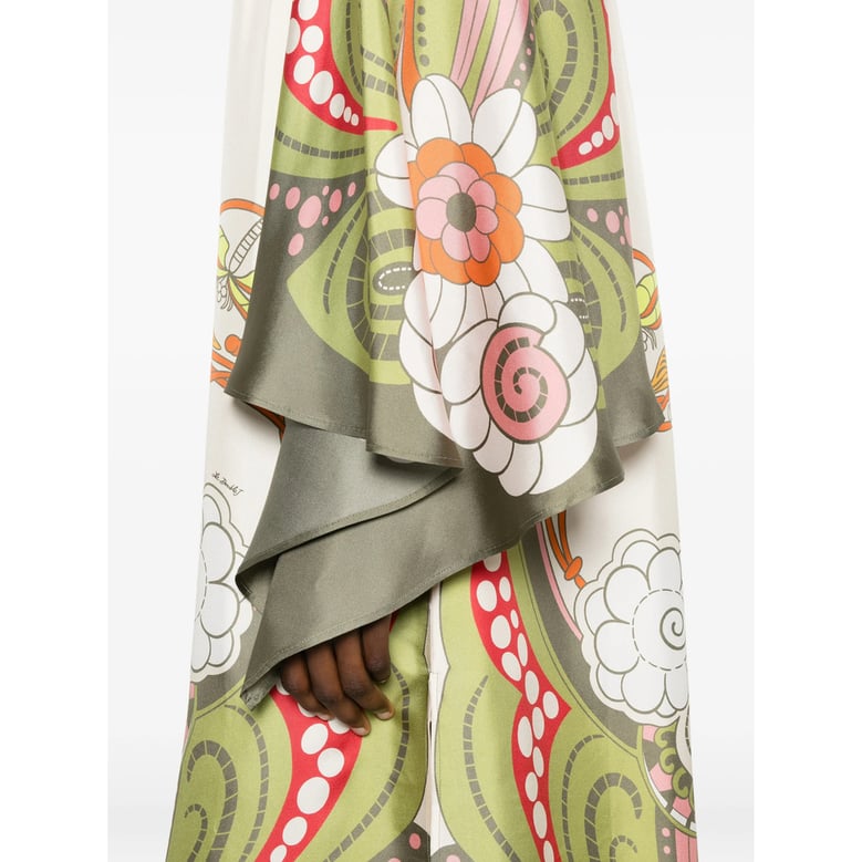 dress silk neutrals/green by Selfnex