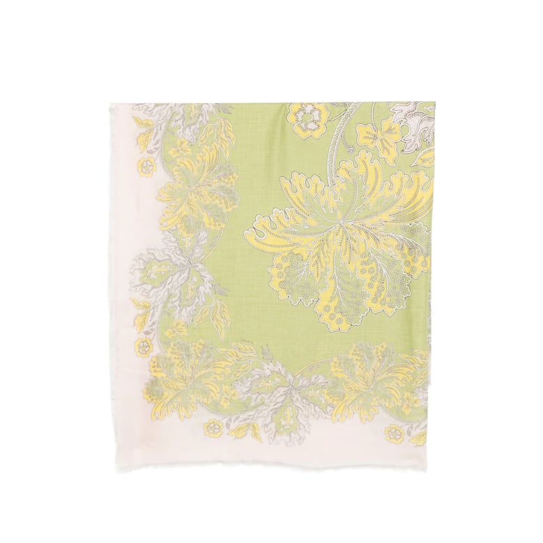 scarf green/yellow floral by Selfnex