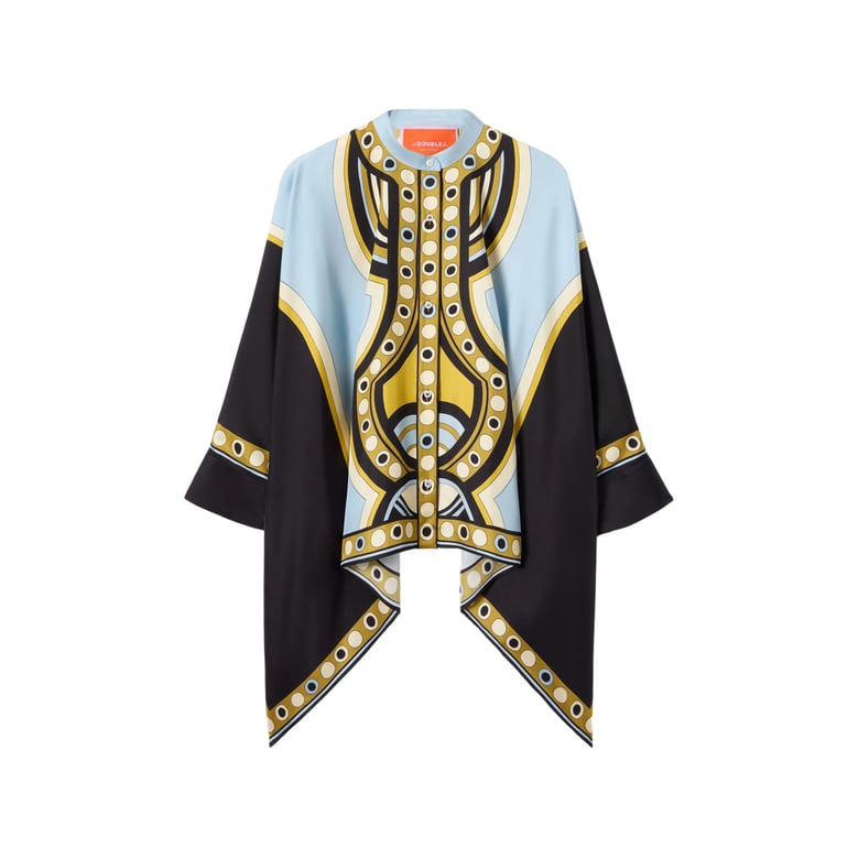 shirt foulard silk black by Selfnex