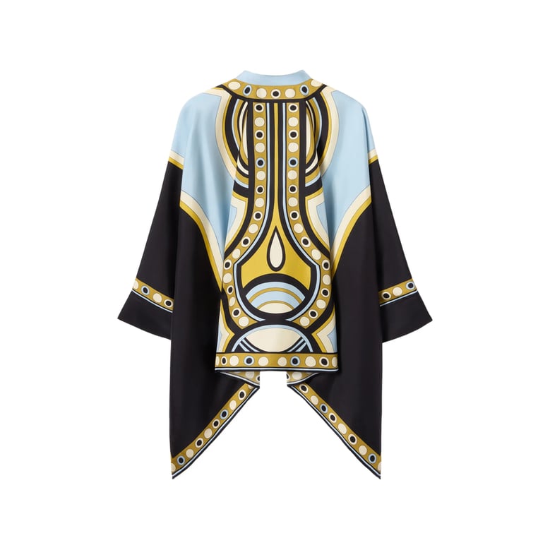 shirt foulard silk black by Selfnex