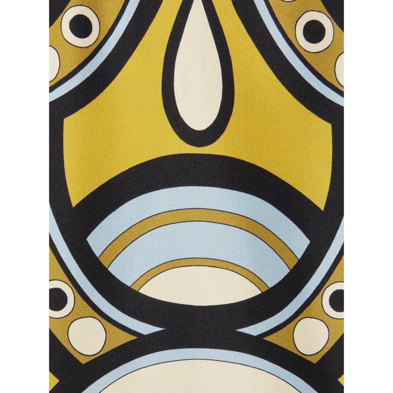 scarf top silk black/yellow by Selfnex