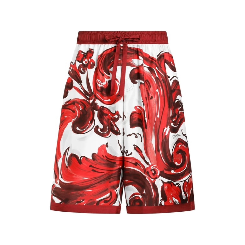 bermuda shorts red/white by Selfnex